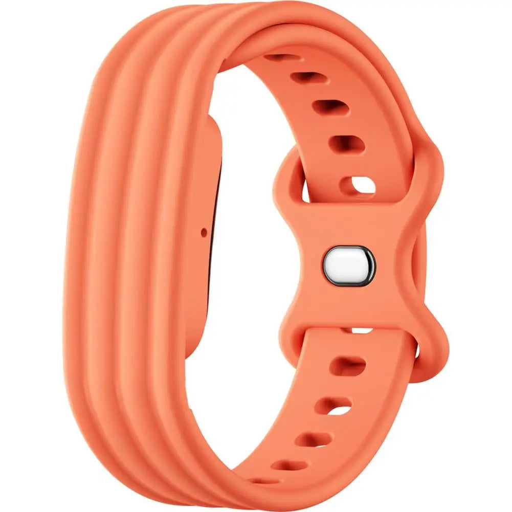 Silicone Watch Band for Google Fitbit Air – Butterfly Buckle Smartwatch Band SWANS Coral Orange