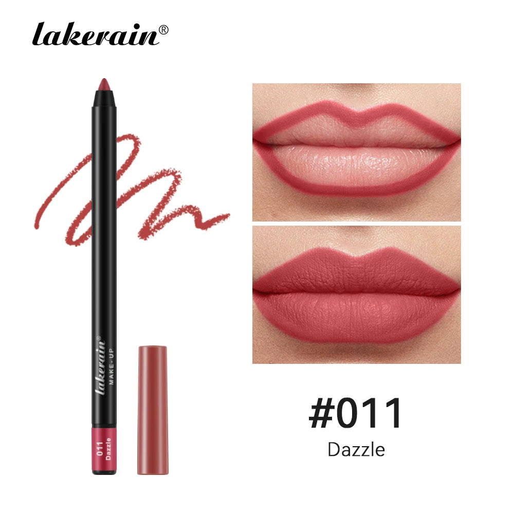 Waterproof Matte Lip Liner Pencil 12 Colors – Lakerain Lip Liner Pencil SWANS 11 Dazzle China Mainland