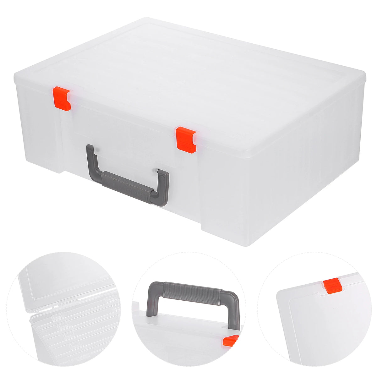 Photo Storage Box Organizer – 18-Case Set with Foldable Handle Photo Storage Organizer SWANS