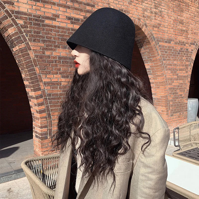 Women's Woolen Bucket Hat – Retro Fisherman Cap Autumn Women's Bucket Hat SWANS