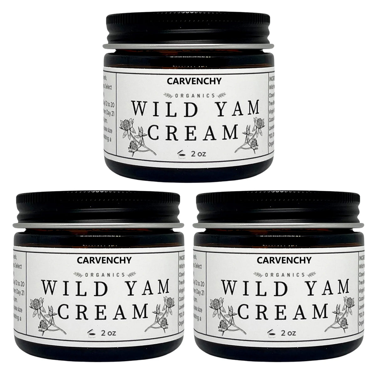 Wild Yam Cream 60ml – Dioscorea, Lavender & Shea Moisturizer Body Moisturizer Cream SWANS 3pcs