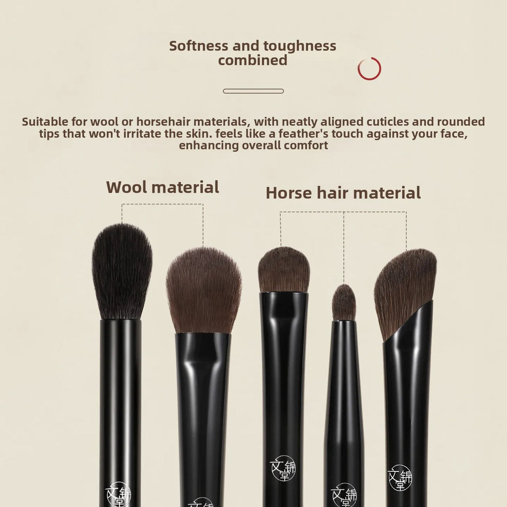 Walnut Wood 8-Piece Animal Hair Makeup Brush Set Makeup Brush Set SWANS
