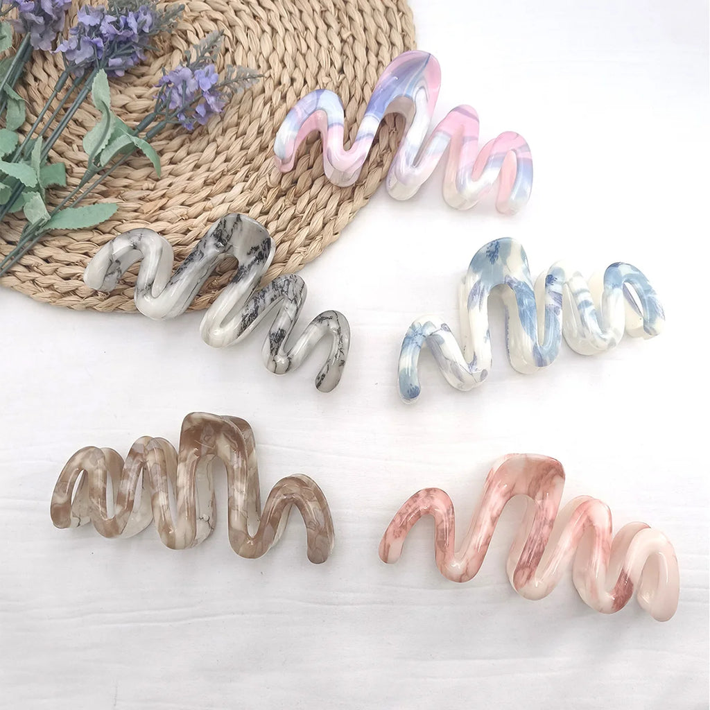 Large Shark Hair Claw Clip – Ink Painting Style | All Hair Types Hair Claw Clip SWANS