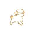 Sheep Brooch Gold Tone Hollow Zinc Alloy Animal Pin Fashion Brooch Pin SWANS Gold