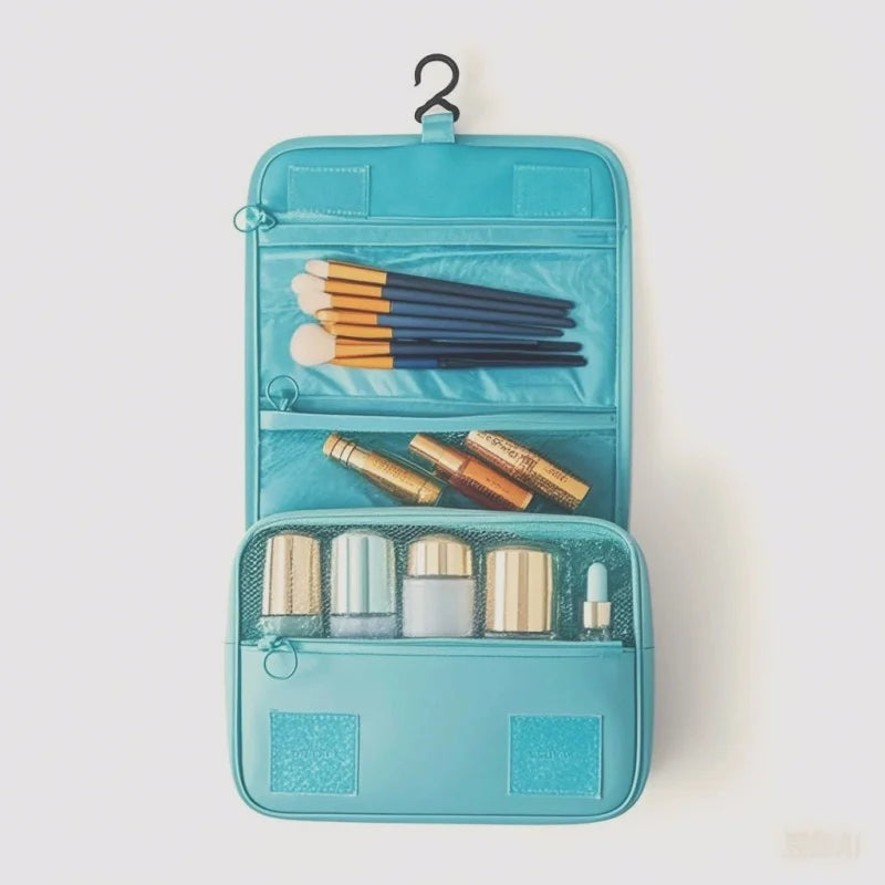SWANS Hanging Travel Toiletry Bag – Water-Resistant Cosmetic Organizer Travel Toiletry Bag SWANS 1pcs brilliant blue