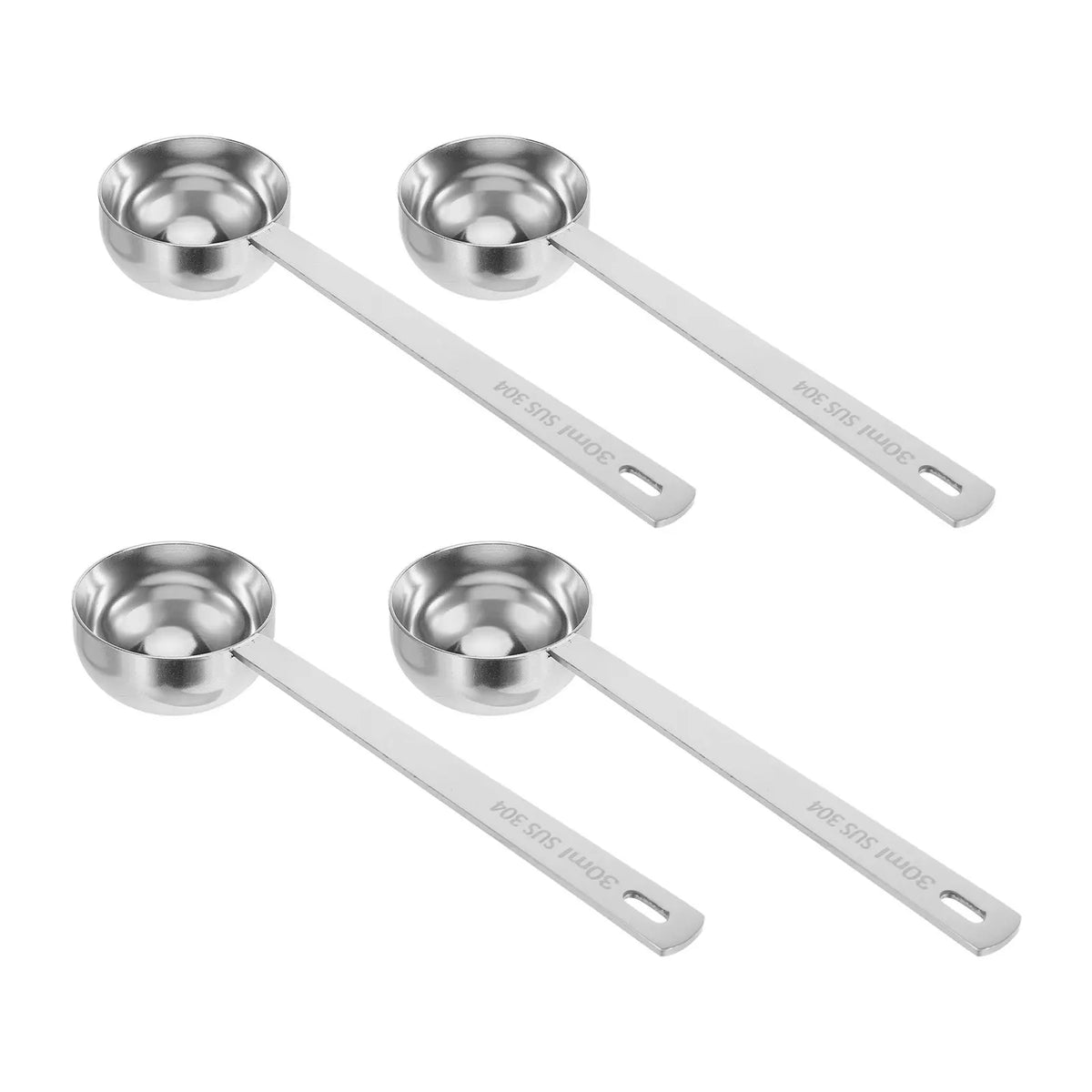 4-Pack Stainless Steel Coffee Measuring Scoops 30ml Long Handle Measuring Scoop Set SWANS