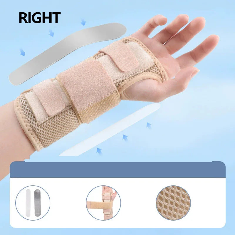 SWANS Wrist Brace with Splint – Adjustable Hand Support Wrist Support Brace SWANS Beige-Right L