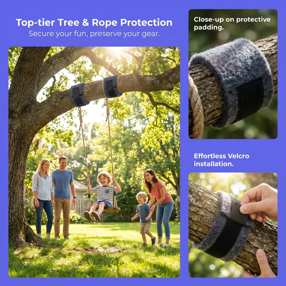 Tree Trunk Protector Guards – Slackline & Swing Rope Wrap 2-Pack Tree Trunk Guard Wrap SWANS