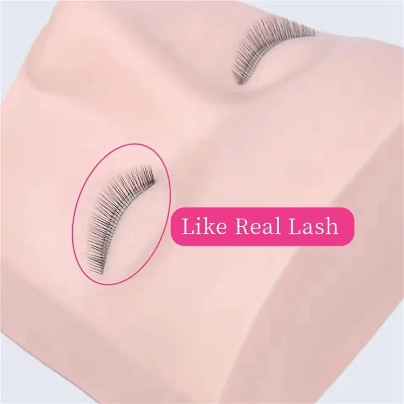 3-Layer Eyelash Extension Mannequin Head Practice Tool – 5-Pack Lash Training Mannequin SWANS