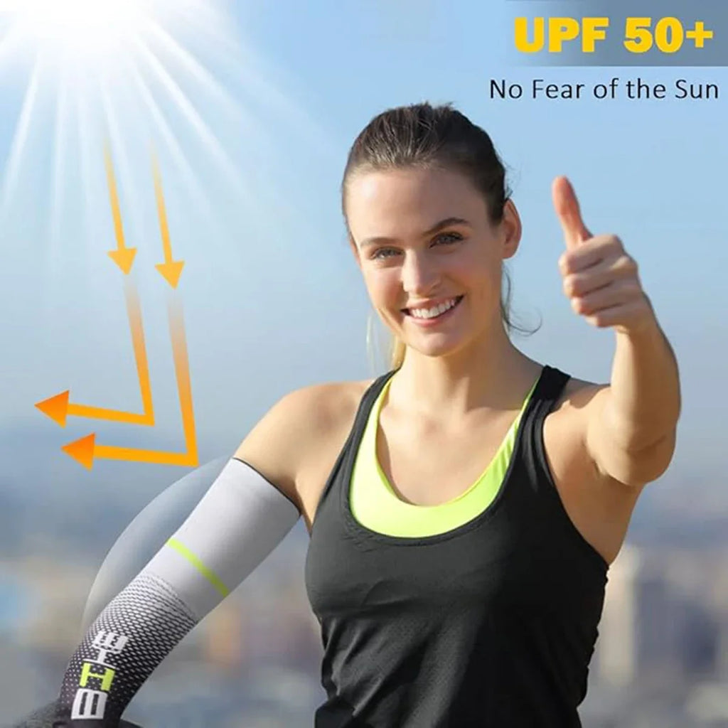 SWANS UPF 50+ Ice Silk Arm Sleeves – UV Cooling Cycling UV Arm Sleeves SWANS