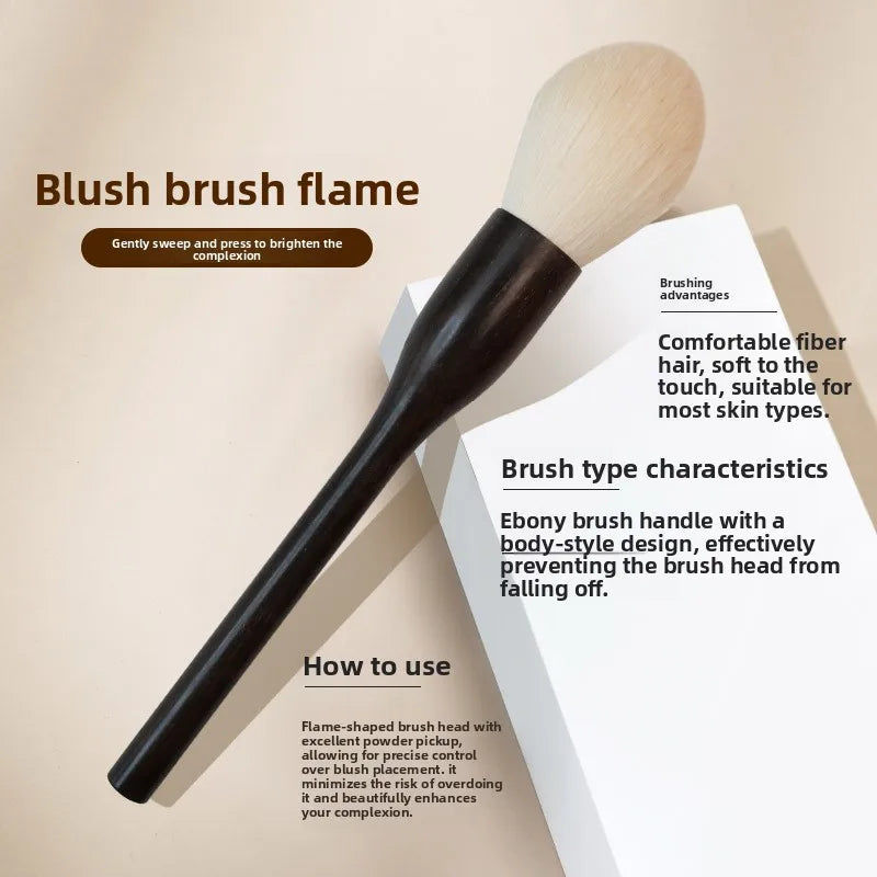 SWANS 9-Pc Ebony Wood Makeup Brush Set – Full Face Kit Makeup Brush Set SWANS