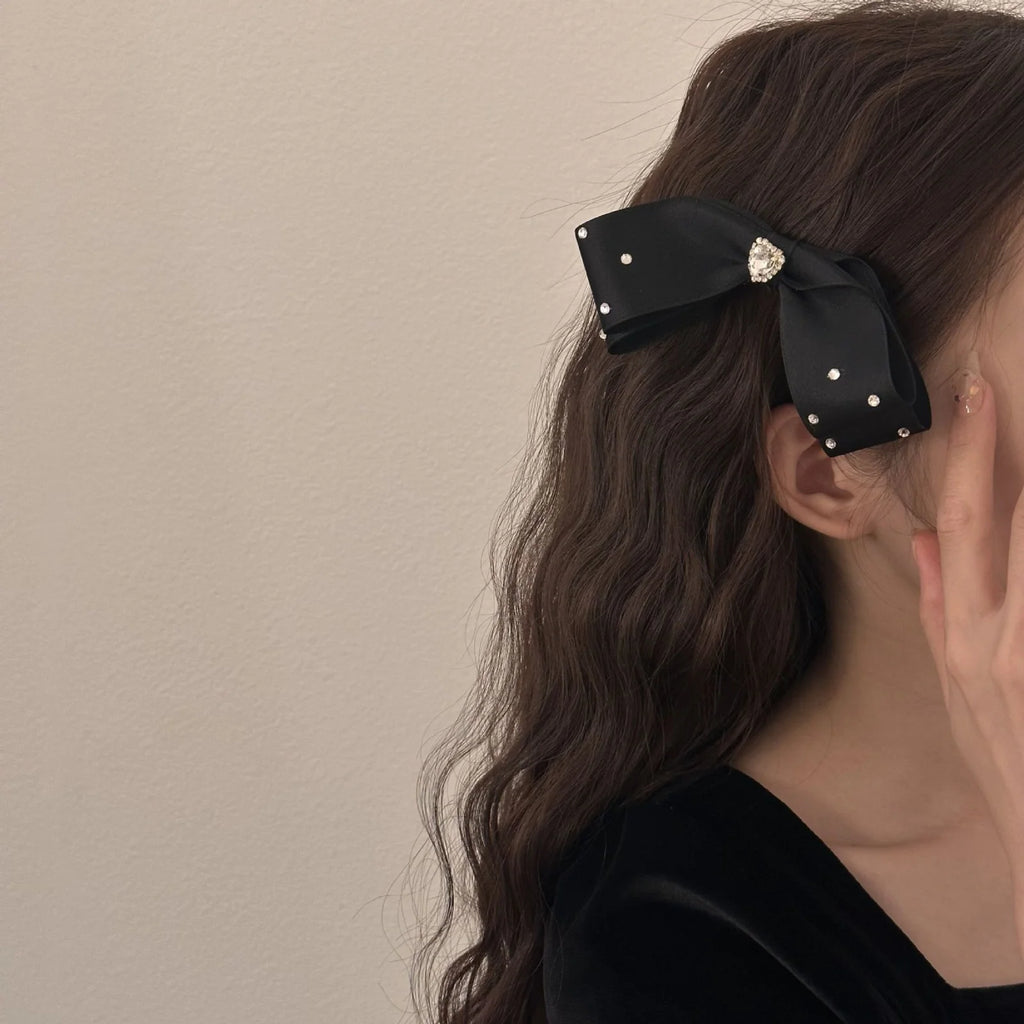 Rhinestone Bow Hair Clip – Retro Elegant Barrette for Women Hair Clip Barrette SWANS