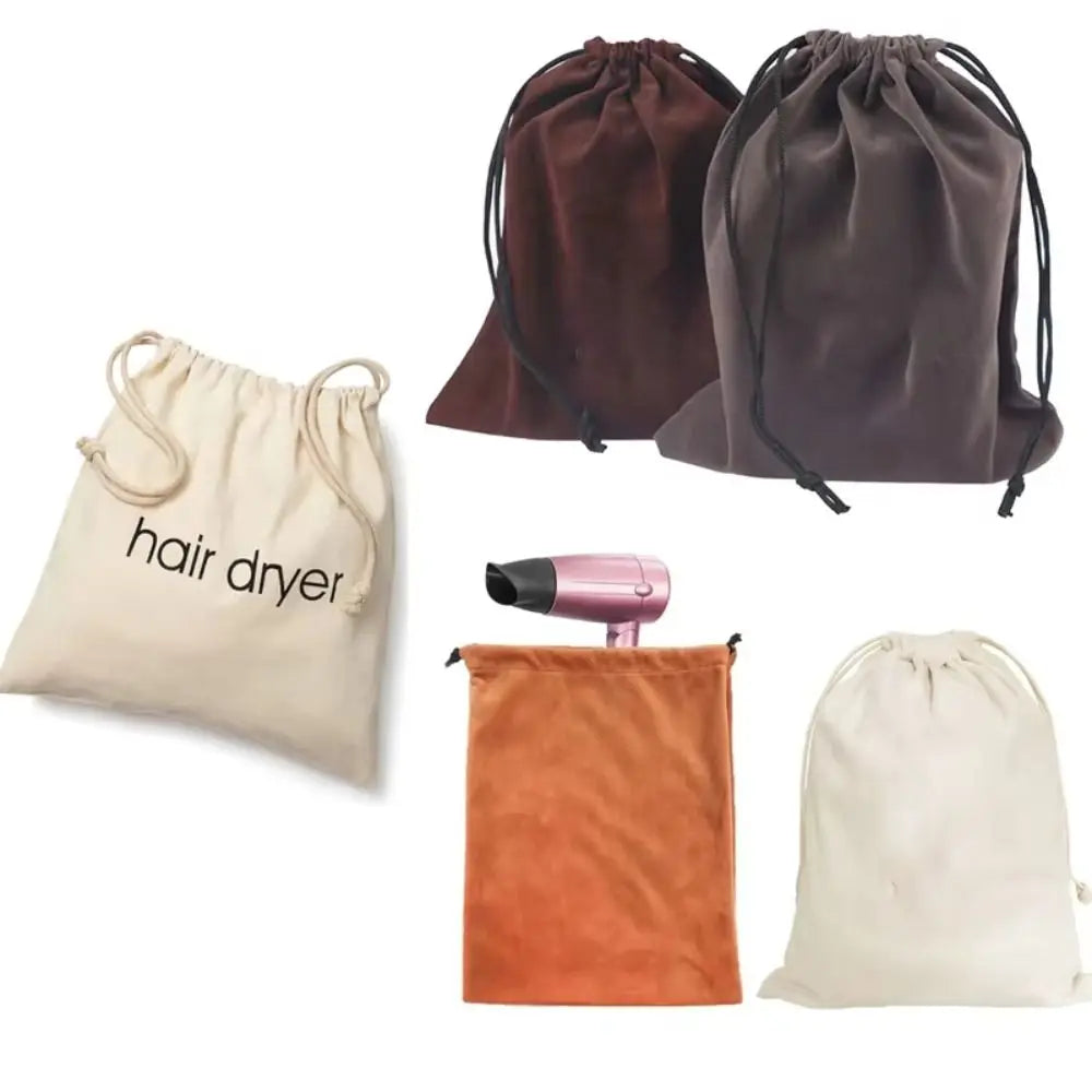 Canvas Hair Dryer Storage Bag – Dustproof Drawstring Organizer Hair Tool Storage Bag SWANS