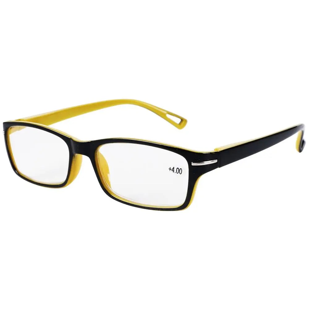Rectangle PC Plastic Reading Glasses – Unisex Clear Lens Readers Reading Glasses SWANS 400