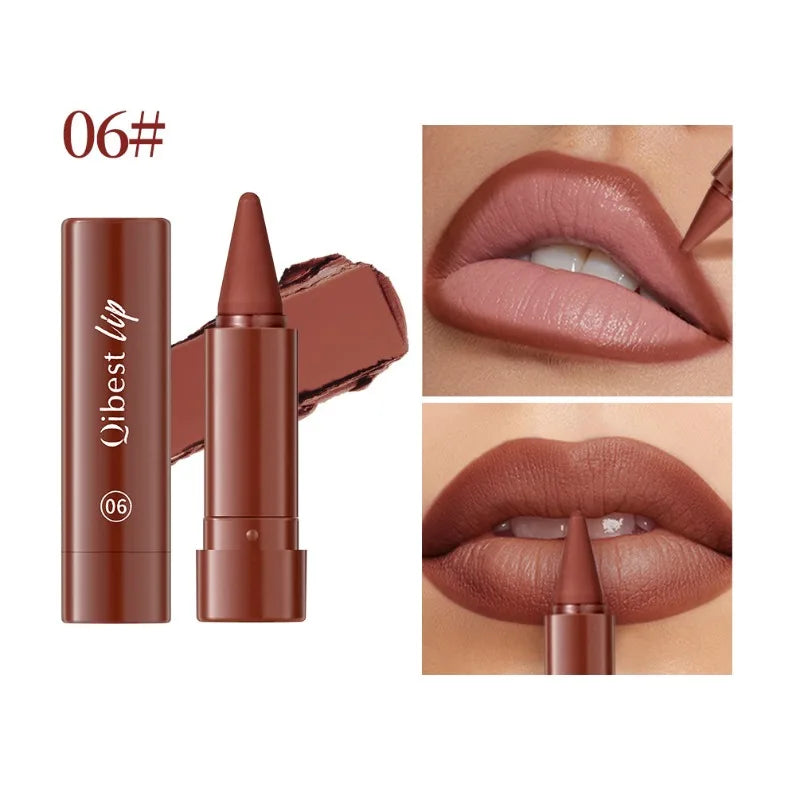 Tapered Matte Velvet Lip Liner Pencil – 6 Colors Long-Lasting Lip Liner Pencil SWANS 06