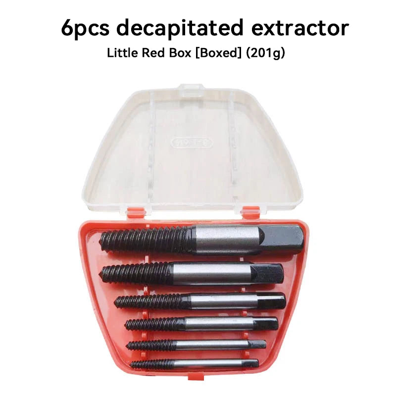 5/6-Piece Screw Extractor Drill Bit Set – Carbon Steel Screw Extractor Set SWANS 6 pcs