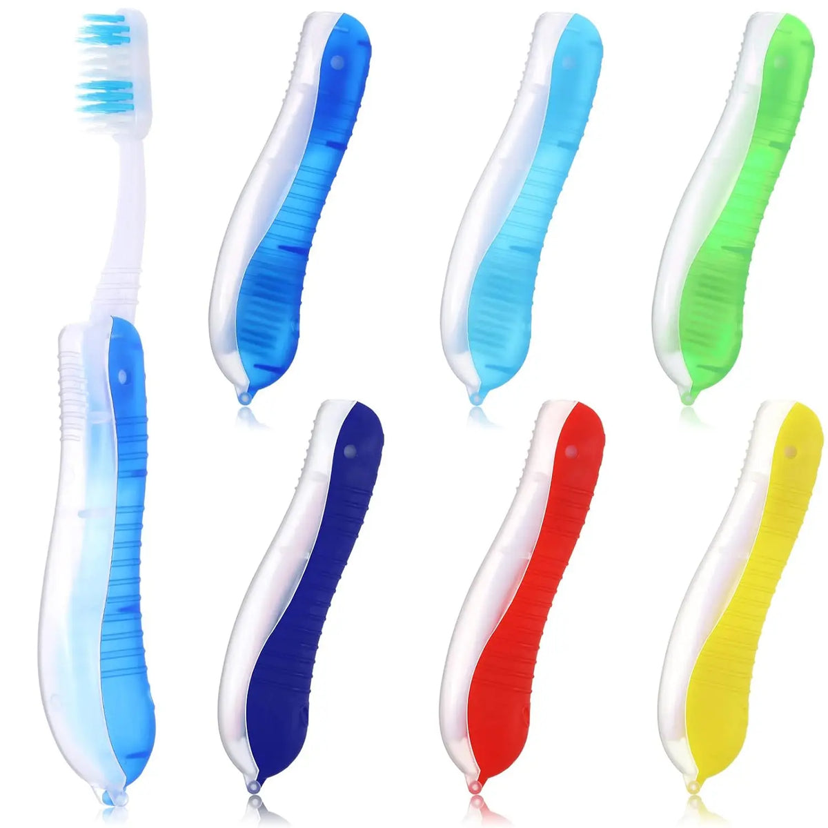 SWANS Travel Folding Toothbrush – Portable Collapsible Cover Travel Toothbrush SWANS
