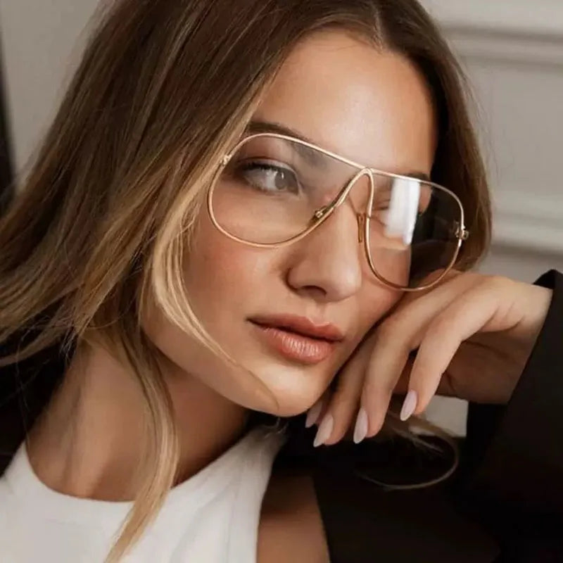 TOYEARN Oversized Pilot Sunglasses UV400 Unisex Metal Frame Pilot Sunglasses SWANS