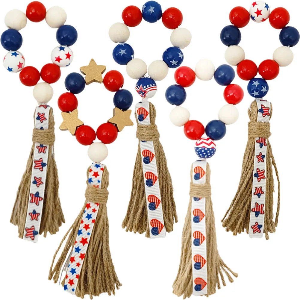 5-Pack Wooden Bead Napkin Rings – Party & Table Decor Napkin Rings SWANS