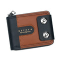Men's Colorblock PU Bifold Wallet – Dual Magnetic Multi Card Slot Men's Bifold Wallet SWANS Black