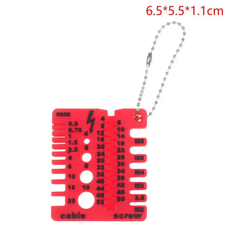 M1–M10 Metric Thread Gauge – Screw & Nut Size Checker Thread Gauge Tool SWANS red 65x55mm