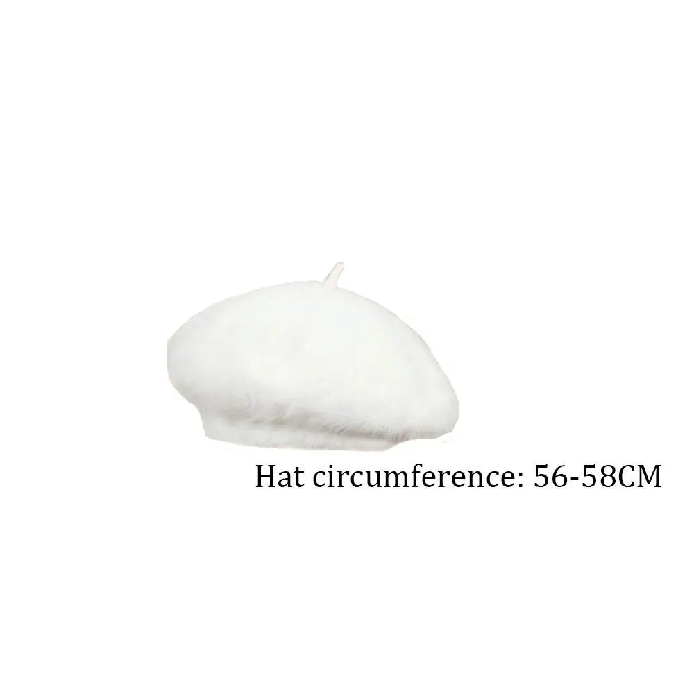 Thicken Plush Beret Hat – Unisex Warm Winter Beanie Cap Winter Beret Hat SWANS