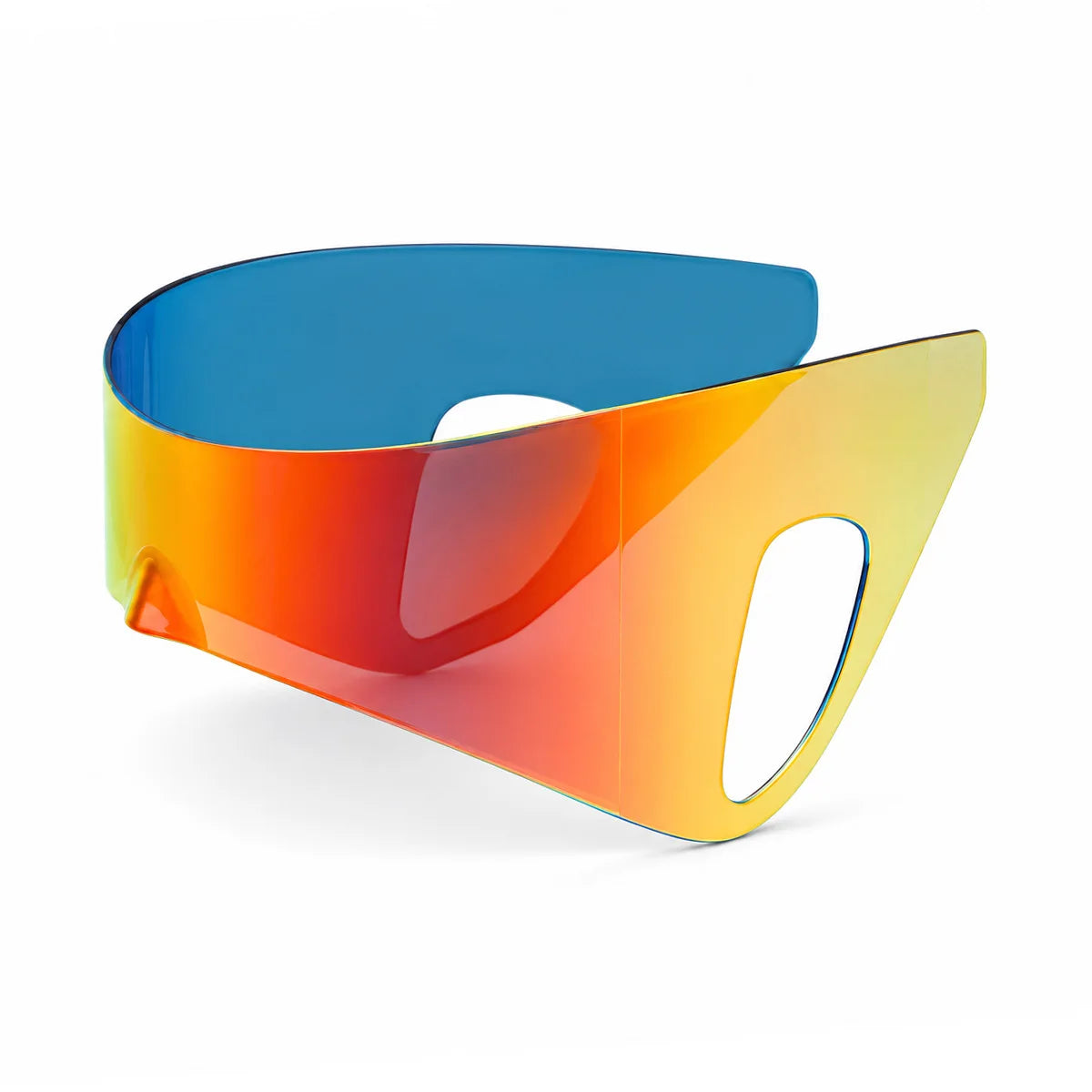Y2K Oversized Rimless Cyberpunk Sunglasses – Unisex Goggle Cyberpunk Sunglasses SWANS Mirror Red As the picture