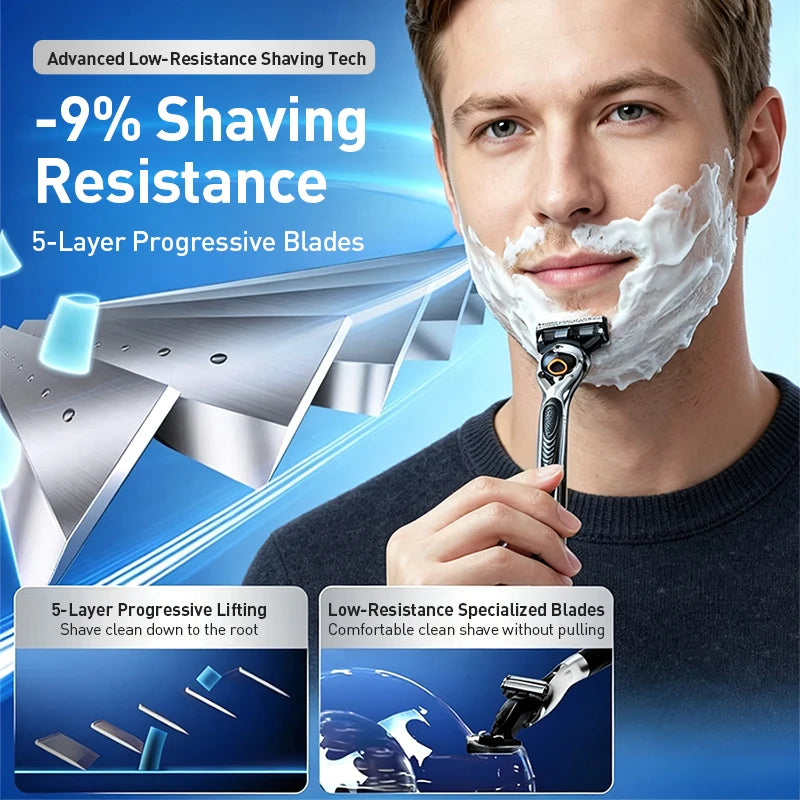 Gillette Fusion5 ProGlide Razor – 1 Handle & 4 Cartridges Men's Razor Set SWANS