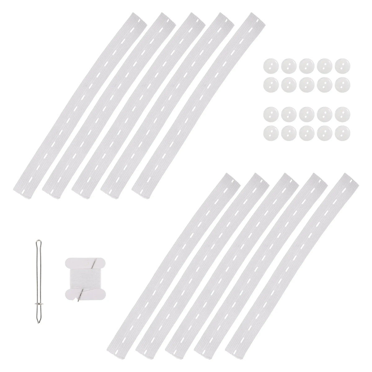 Adjustable Waist Tightener Kit – Elastic Band, Buttons & Threader Sewing Repair Kit SWANS