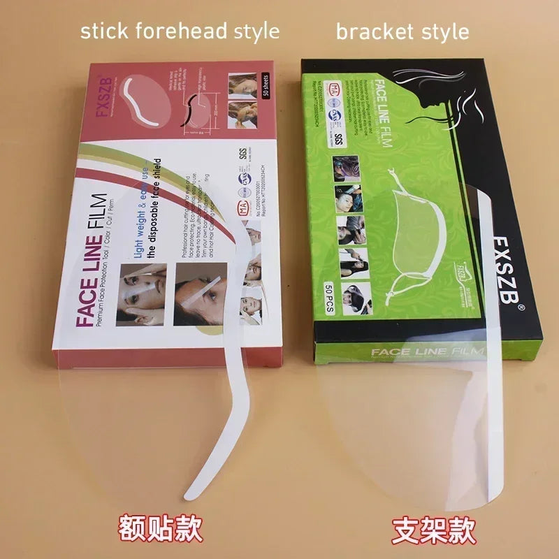 50-Pack Disposable Hairdressing Face Spray Shield & Eye Mask Hairdressing Face Shield SWANS