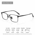 Extra Wide Pure Titanium Half Rim Eyeglasses Frame – Unisex Eyeglasses Frame SWANS Matte Black