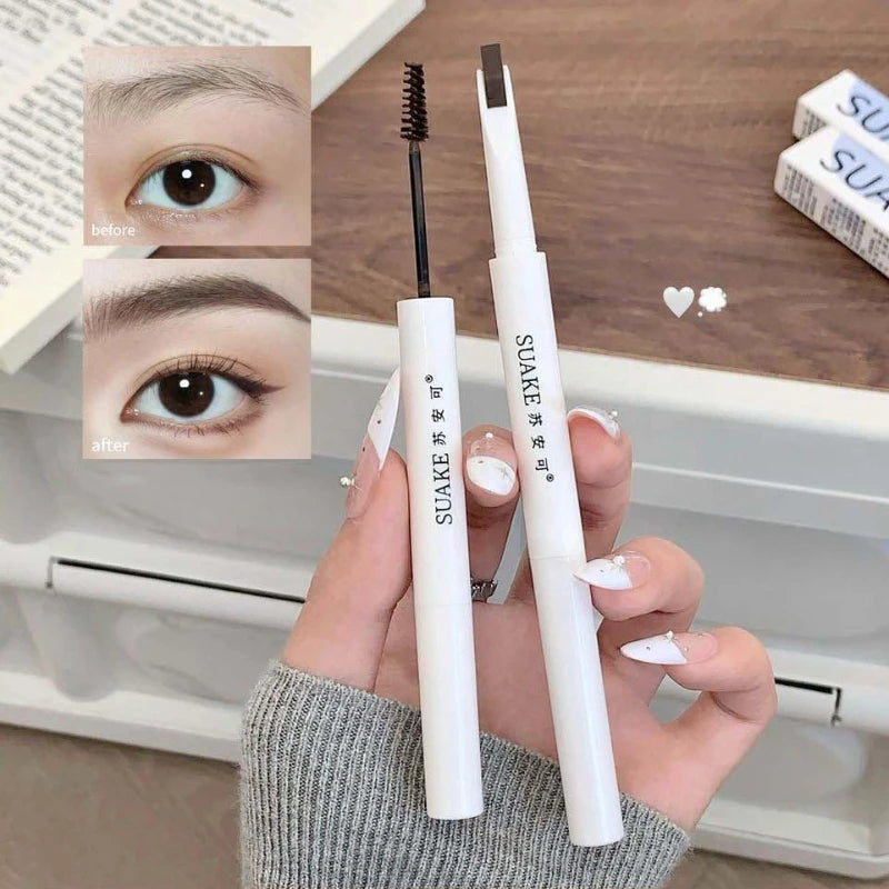 2-in-1 Eyebrow Pencil & Tint Mascara – Waterproof Feathery Brows Eyebrow Pen SWANS