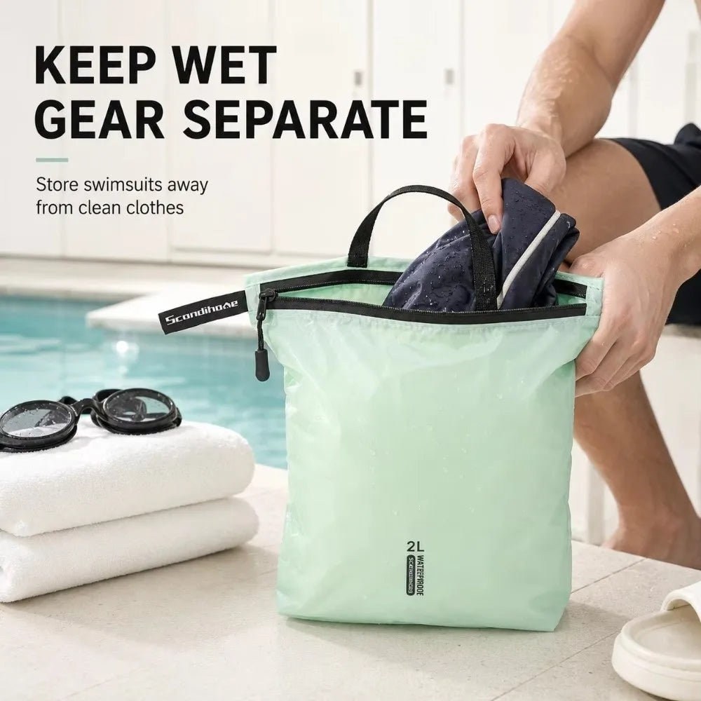 Waterproof Wet Dry Bag – Foldable Nylon Travel Organizer Travel Organizer Bag SWANS
