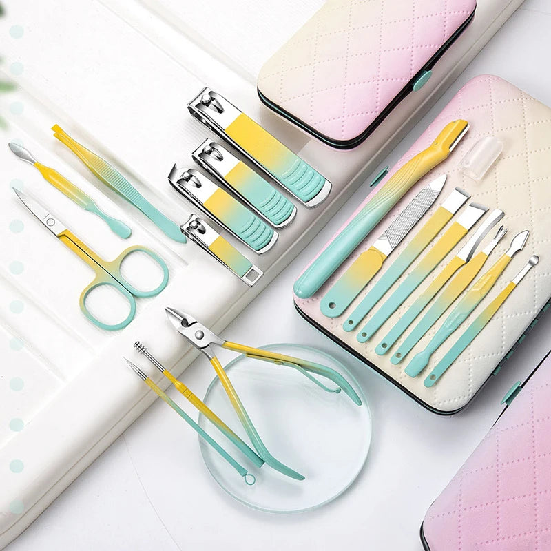 KuZHEN Manicure & Pedicure Set – Stainless Steel Nail Kit Manicure Pedicure Set SWANS