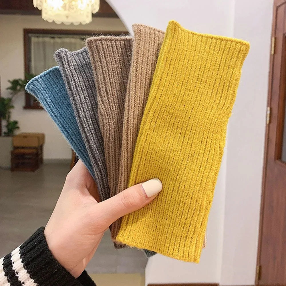 Soft Knit Fingerless Gloves – Warm Half Finger Mittens Fingerless Knit Gloves SWANS