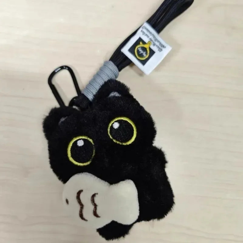 Plush Black Cat Keychain – Kawaii Bag Charm & Car Keyring Gift Plush Keychain Charm SWANS