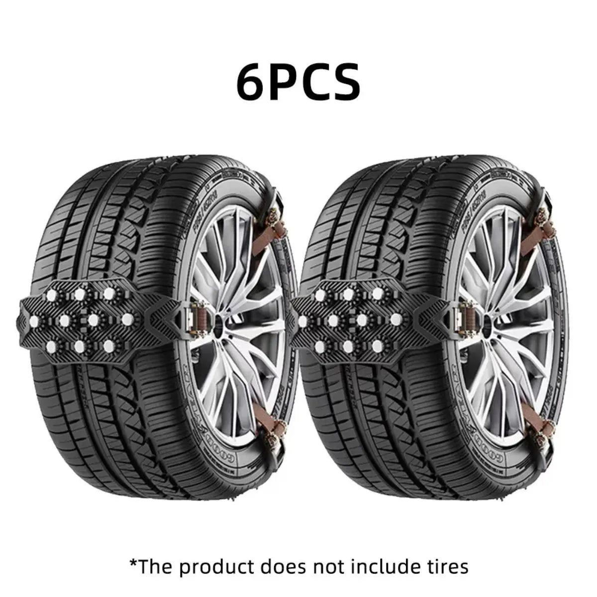 Universal Snow Tire Chains – Non-Slip Traction SUV & Truck Snow Tire Chains SWANS 6pcs-Black