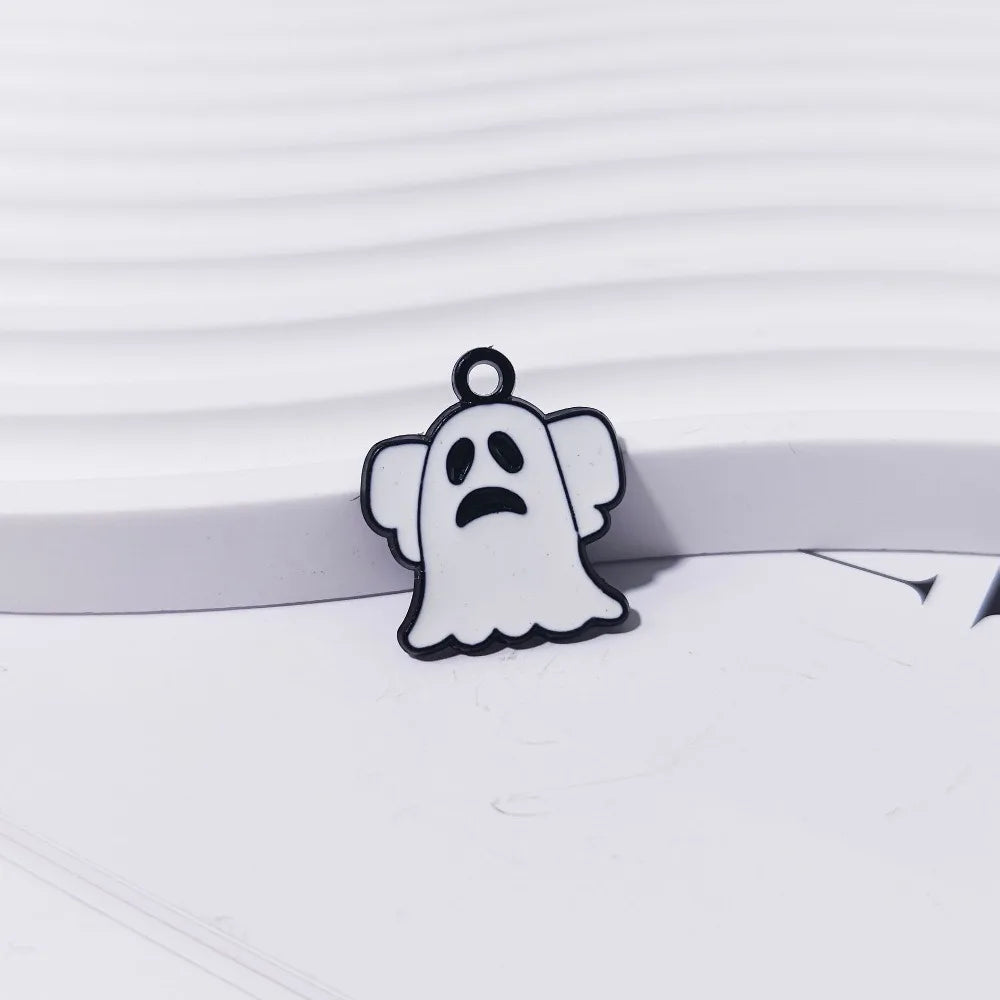 Halloween Ghost Enamel Alloy Charm for DIY Jewelry & Keychains Jewelry Charm Pendant SWANS
