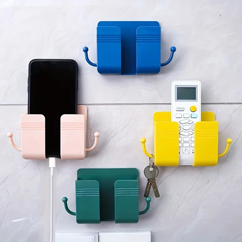 Wall Mount Phone Charging Stand & Remote Control Holder Wall Mount Organizer SWANS