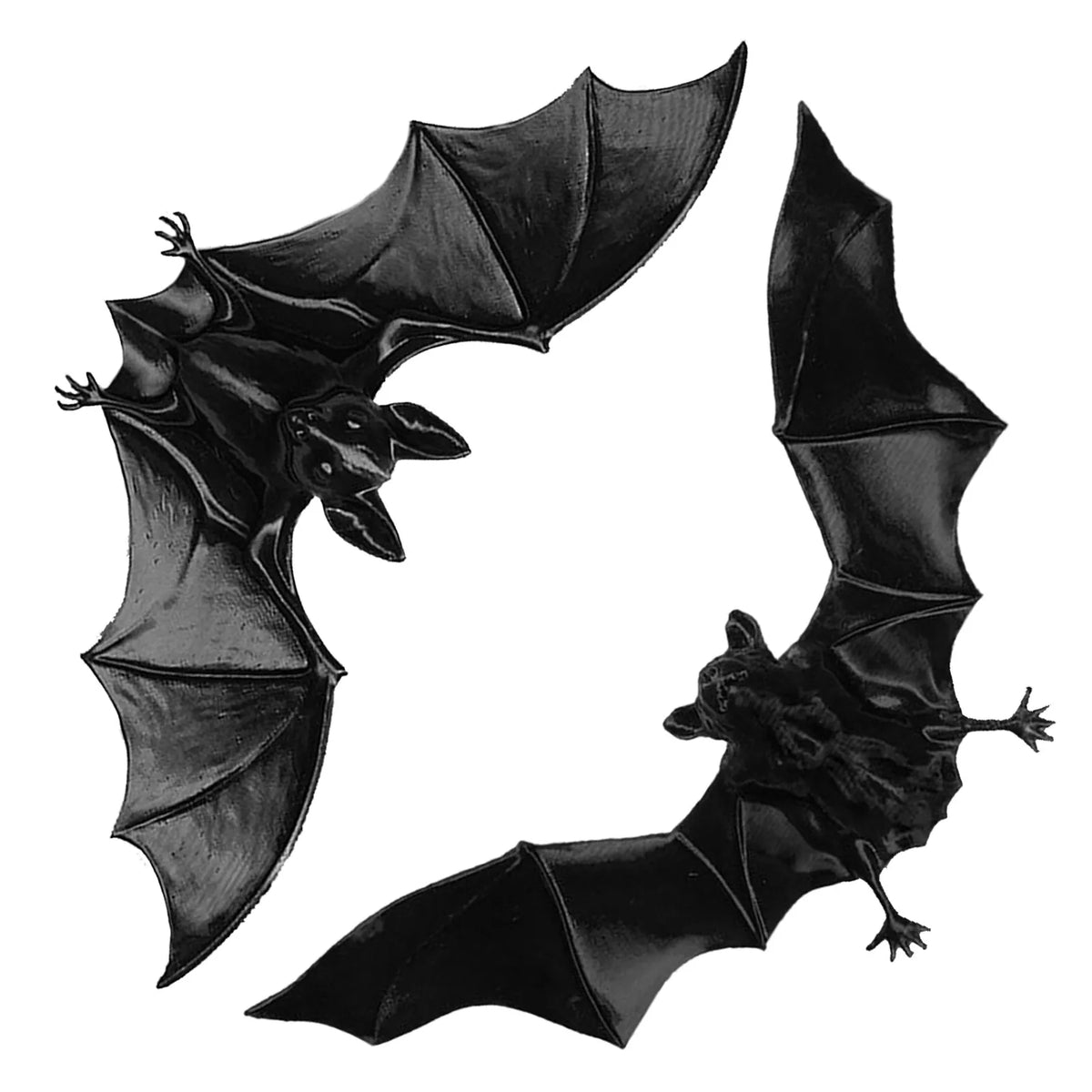 2-Pack Halloween PVC Bat Hanging Decorations Indoor & Outdoor Halloween Decoration SWANS