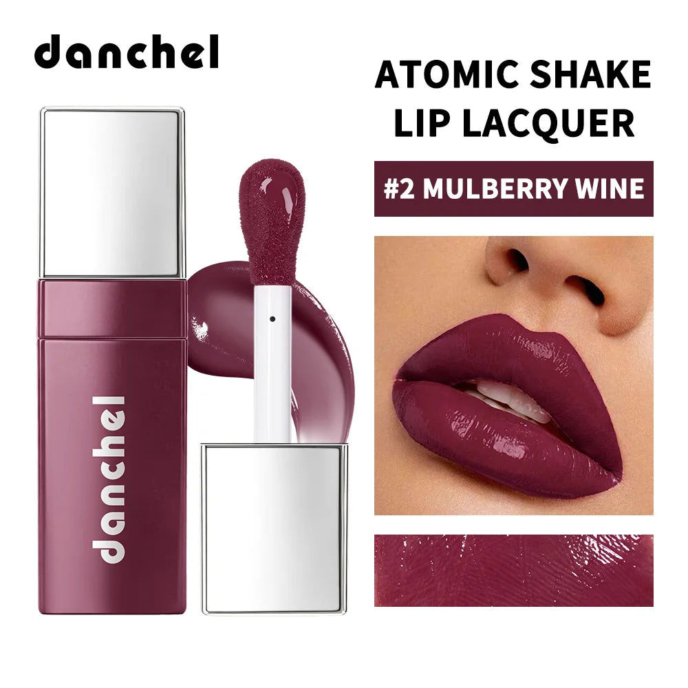 Danchel Mirror Shine Lip Tint – Waterproof Glossy Lacquer 10ml Glossy Lip Tint SWANS Mulberry Wine